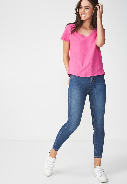 Cotton On - Deep V -Rose Violet 