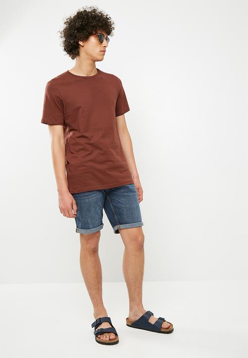 Cotton On - Essential crew tee - brown 