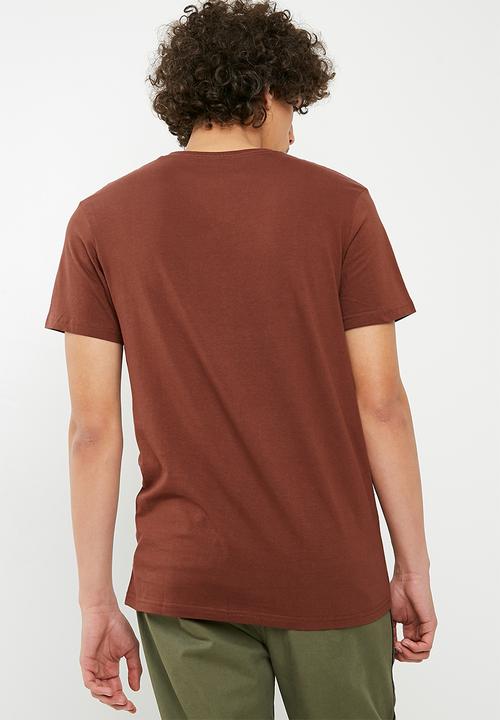 Cotton On - Essential v-neck tee - brown 