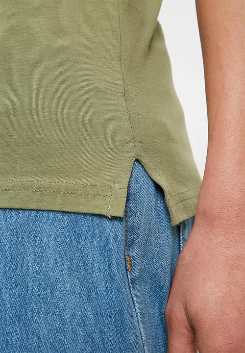 Only & Sons - Tom muscle fit colourblock polo - olive