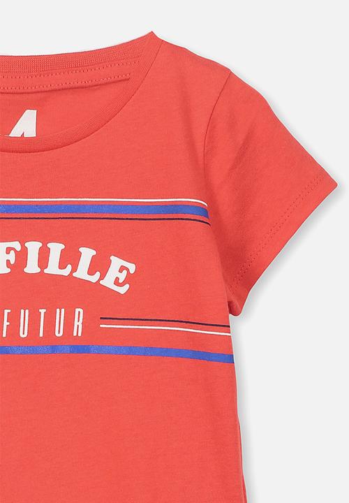 Cotton On - Penelope short sleeve tee - red 