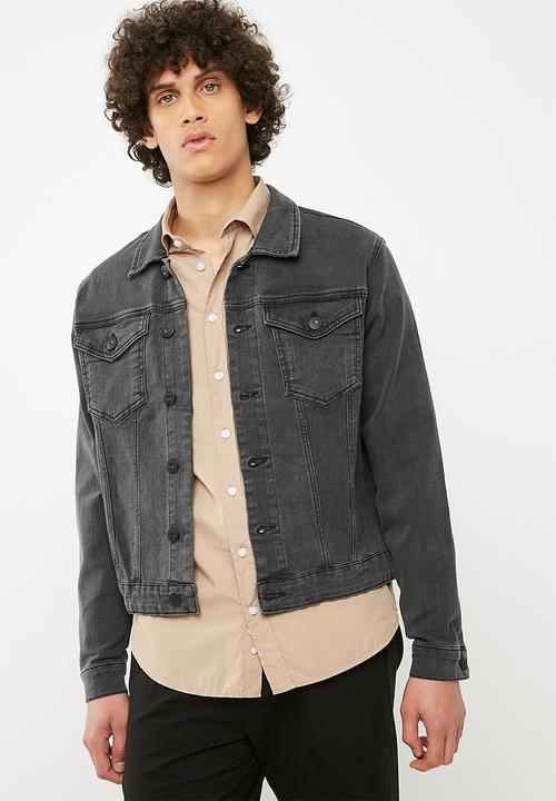 only and sons black denim jacket