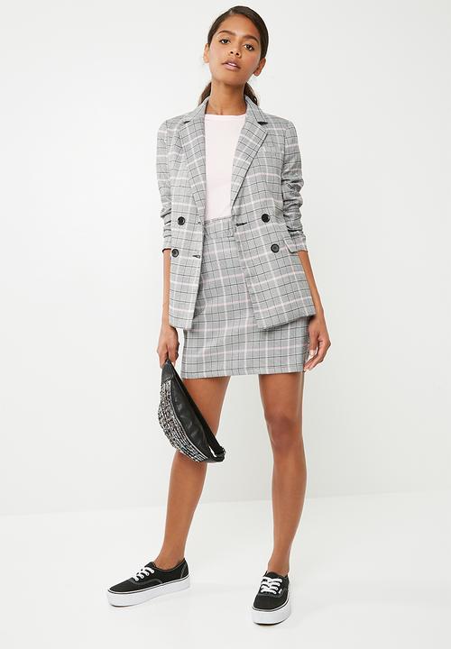 Noisy May - Kaira mini skirt - black & grey