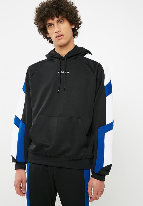 Eqt block hoodie - black, white \u0026 blue 