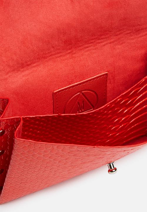 Missguided - Multi layer faux leather waist bag - coral