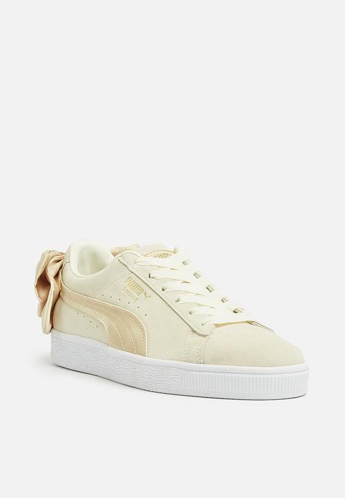 PUMA - Suede bow varsity - marshmallow & metallic gold 