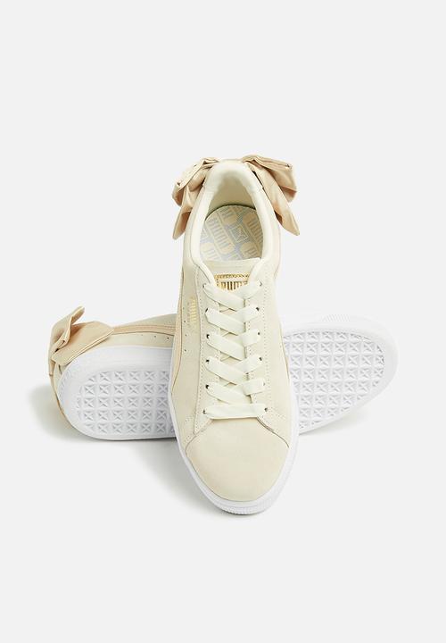 PUMA - Suede bow varsity - marshmallow & metallic gold 