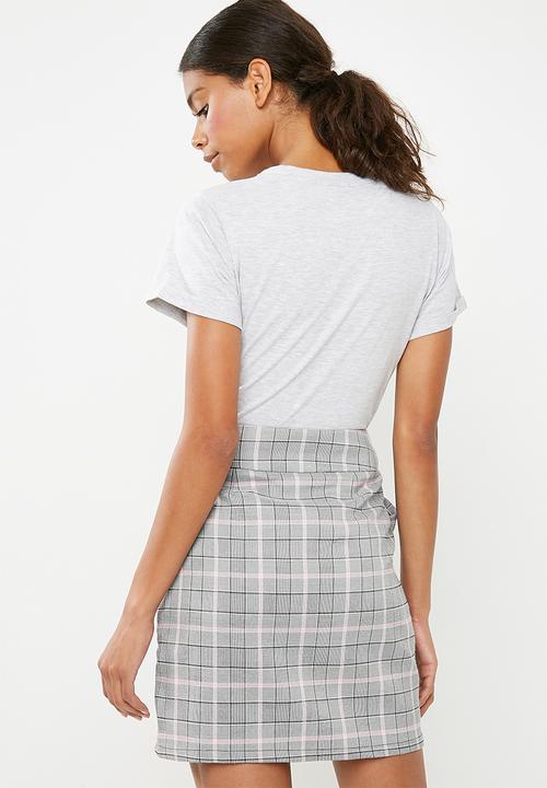 Superbalist - Scoop neck tee 2 pack - grey & pink 