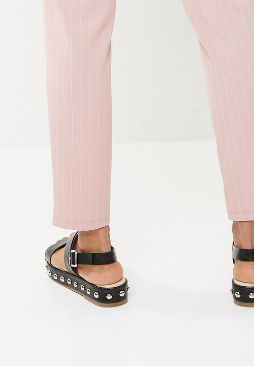 Missguided - Pinstripe cigarette trousers - pink