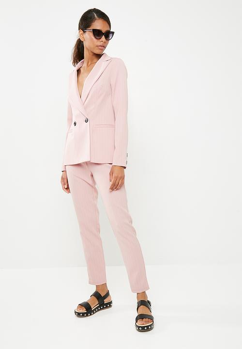 Missguided - Pinstripe cigarette trousers - pink