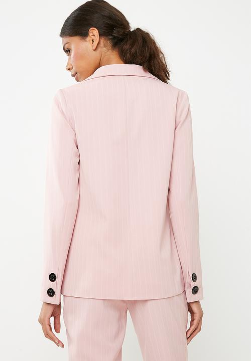 Missguided - Pinstripe blazer - pink