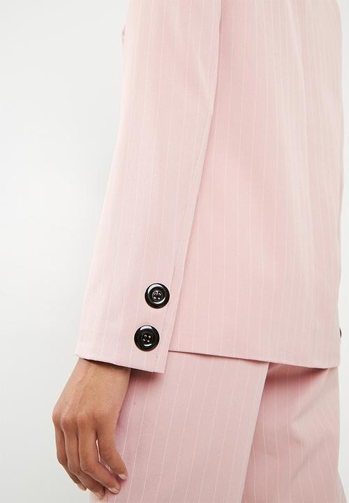 Missguided - Pinstripe blazer - pink