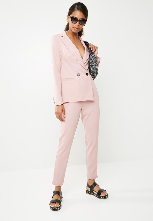 Missguided - Pinstripe blazer - pink