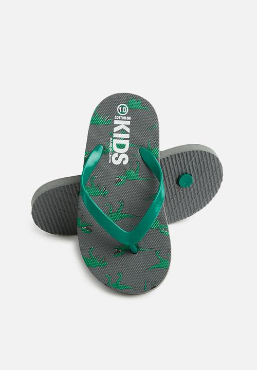 Cotton On - Printed flip flops - green 
