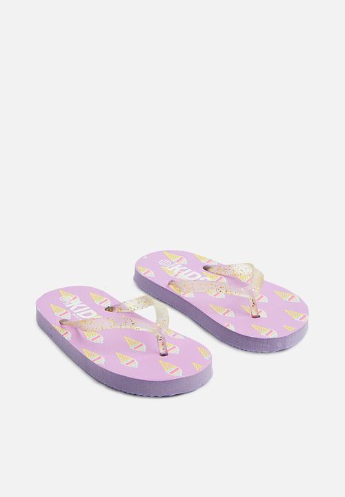 Cotton On - Printed flip flops - purple 