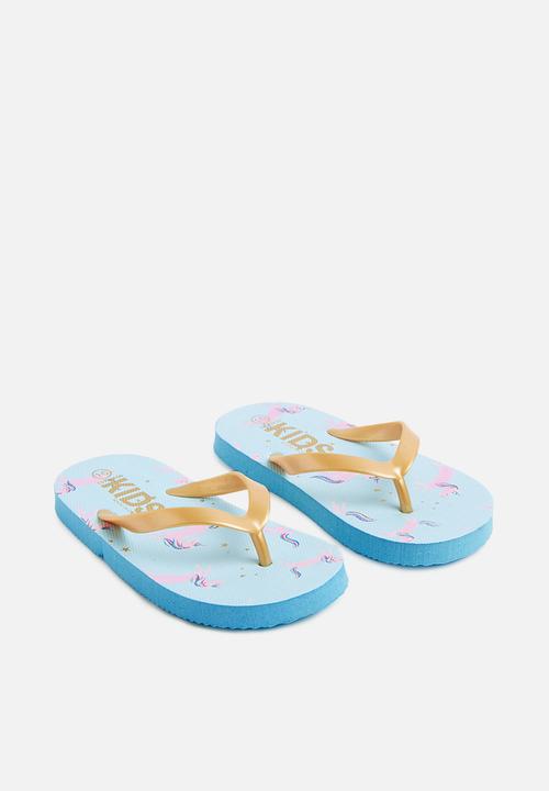 Cotton On - Printed flip flops - blue 
