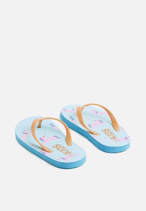 Cotton On - Printed flip flops - blue 