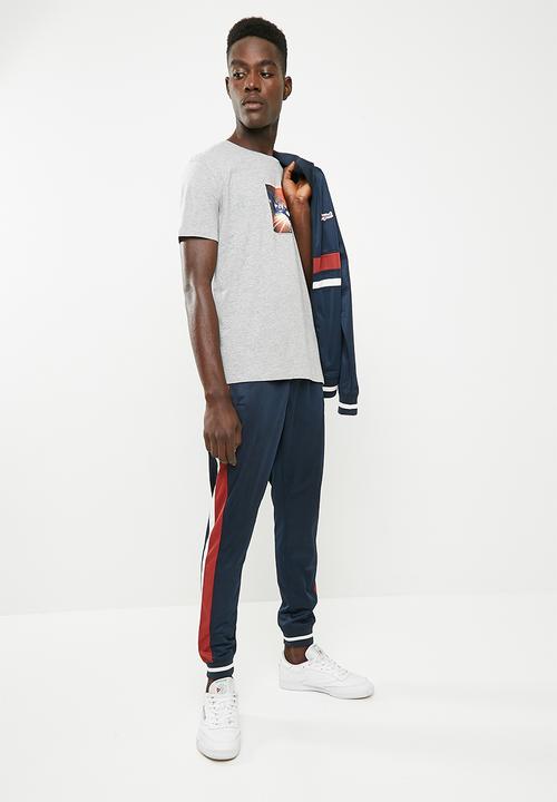 basicthread - Graphic crew neck tee - grey