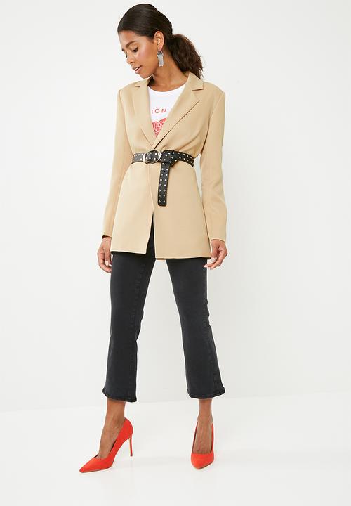 Missguided - Core boyfriend blazer - beige 