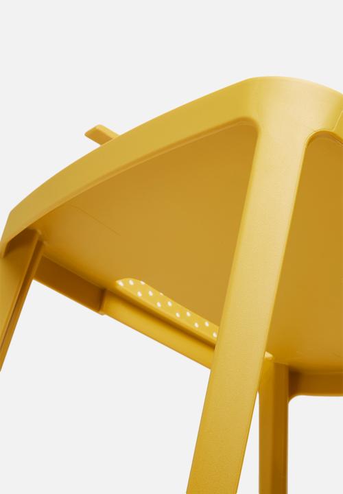 Sixth Floor - Perforated armchair - mustard