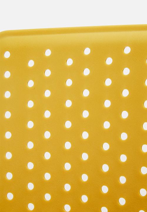 Sixth Floor - Perforated armchair - mustard