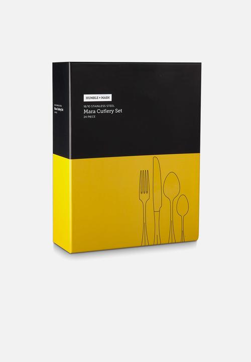 Humble & Mash - Mara 24 piece cutlery set - silver