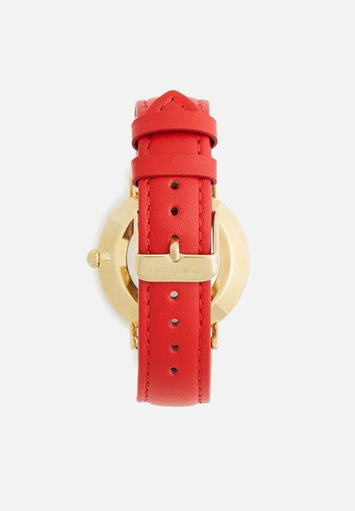 Superbalist - Lucy leather watch - red