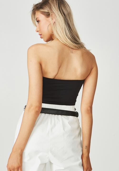 Supré  - Luxe strapless crop -black