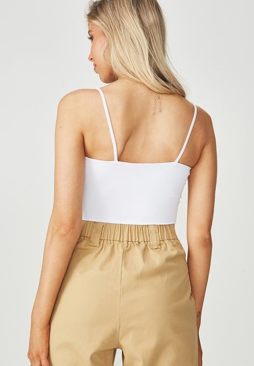 Supré  - Luxe crop cami - white