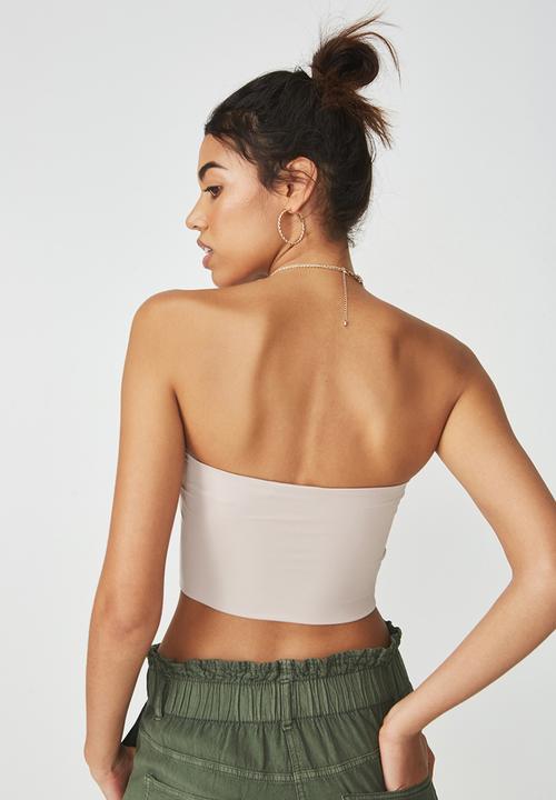 Supré  - Luxe strapless crop - natural