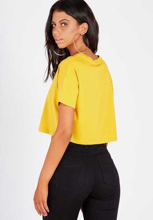 Supré  - Loose crop tee - mustard