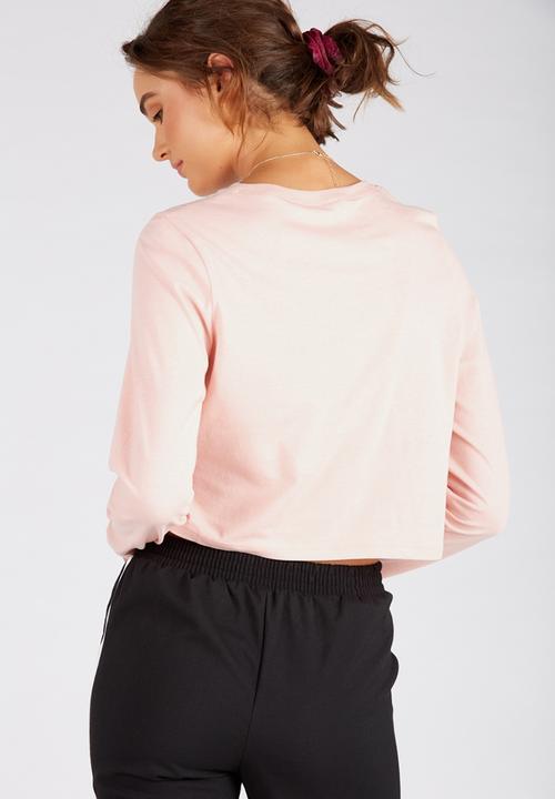 Supré  - Printed long sleeve loose crop - blush