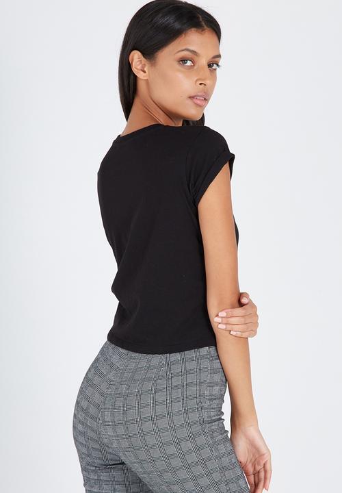 Supré  - Printed baby tee - black