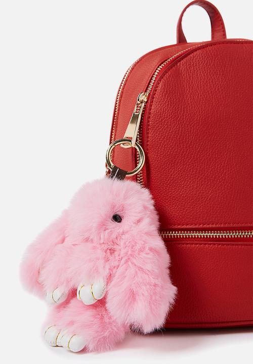 Supré  - Plush giant bunny keyring - pop pink
