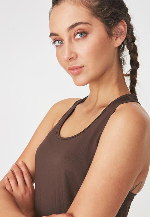 Cotton On - Training tank top - smokey bronze