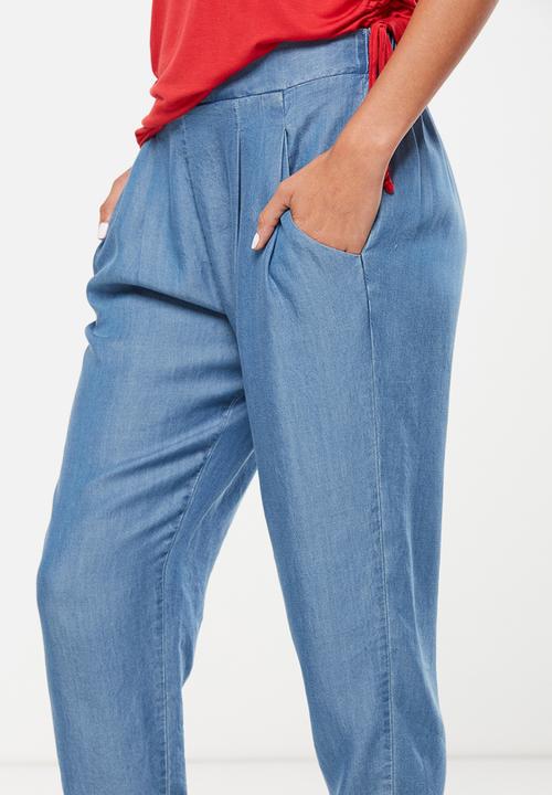Cotton On - Kali drapey pant - blue