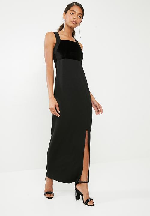 Superbalist - Scuba maxi with high slit - black 
