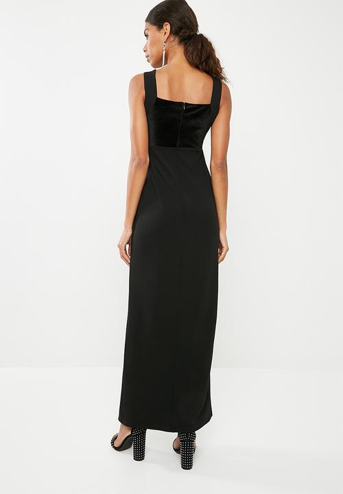 Superbalist - Scuba maxi with high slit - black 