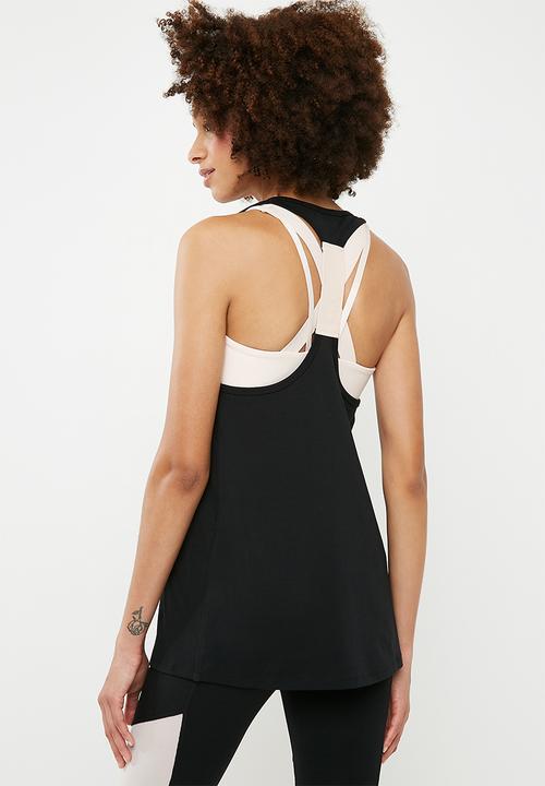 dailyfriday - Y back contrast vest - black 