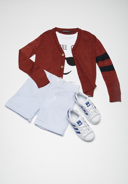 Superbalist - Two stripe cardi - red 