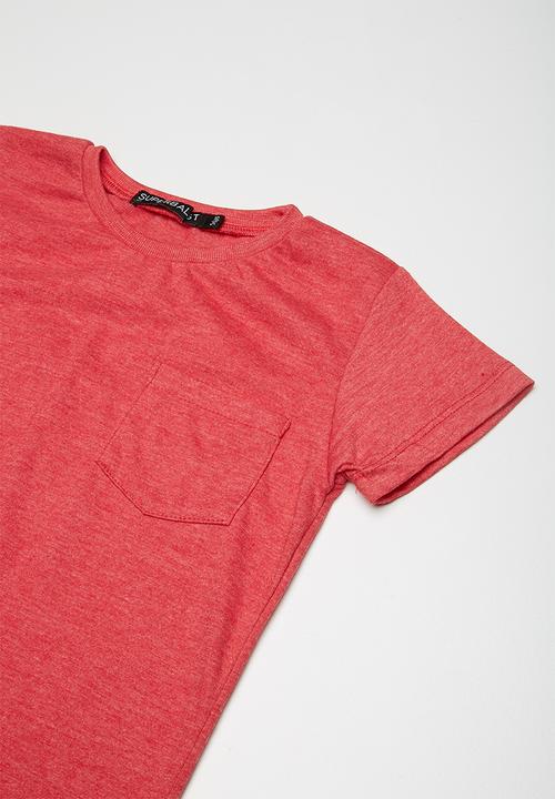 Superbalist - Kids boys crew neck with pocket - red