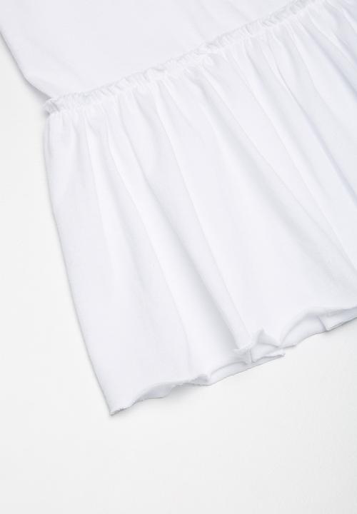 Superbalist - Kids girls peplum tee - white 