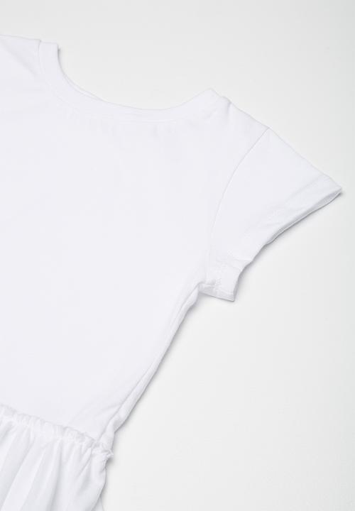 Superbalist - Kids girls peplum tee - white 