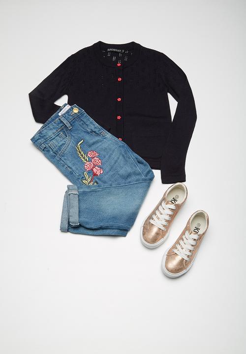 Superbalist - Rainbow button cardigan - navy