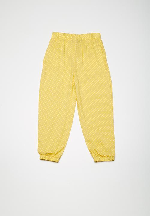 Superbalist - Kids girls harem pants - yellow & white 