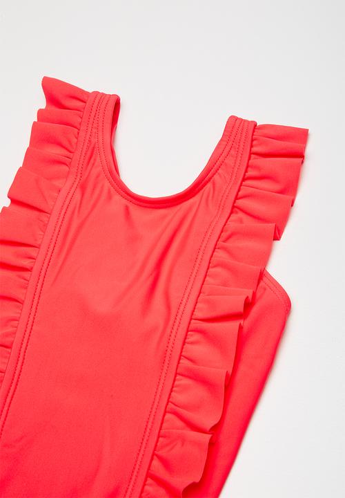 MINOTI - Kids frilled swimsuit - pink 