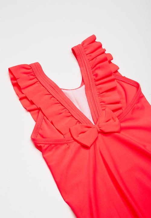 MINOTI - Kids frilled swimsuit - pink 