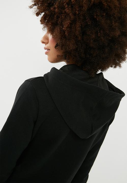 dailyfriday - Long length zip through hoodie - black
