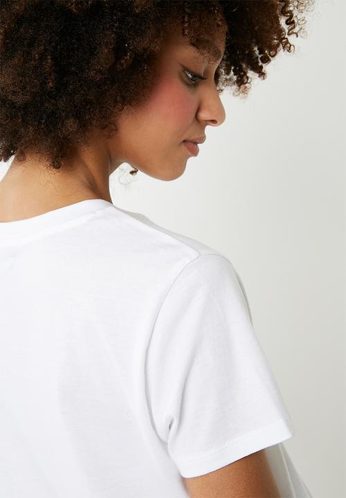 Superbalist - Scoop neck tee with graphic - white 