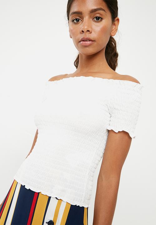 Jacqueline de Yong - Cissel smock top - white 